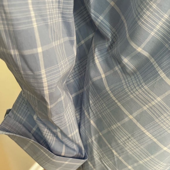 New York and Company Plaid Stretch Button Up - Picture 2 of 4